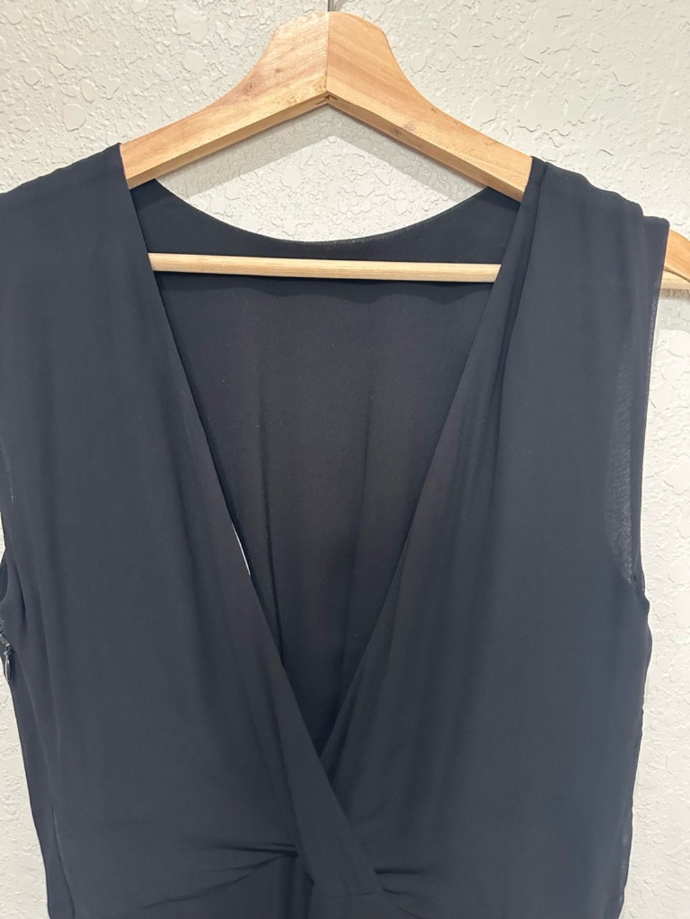 The Kooples Black Ruffle High-Low Sleeveless Dress - Designer Size 1 - Picture 5 of 10